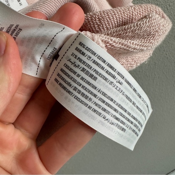 Abercrombie & Fitch Pink 'Amour' Graphic Puff Crop Sleeve Sweatshirt Medium - Picture 5 of 11